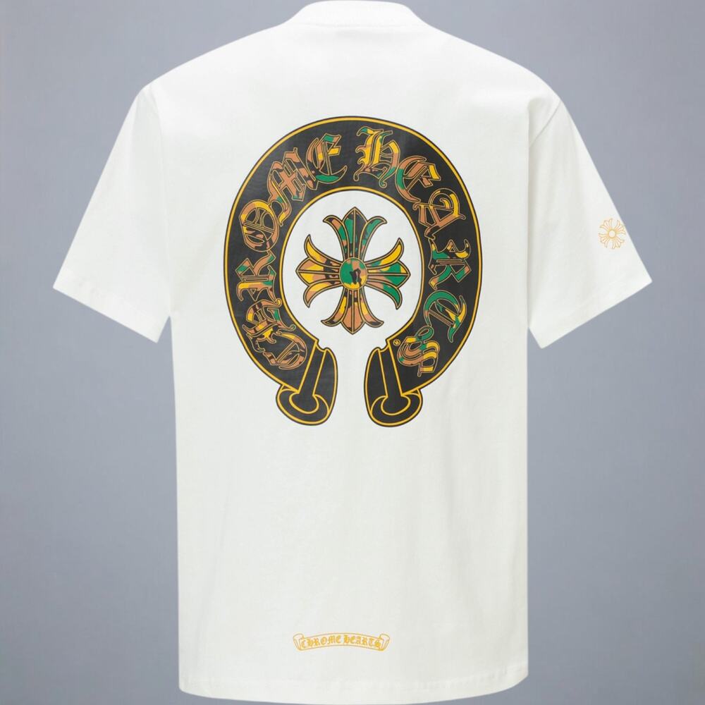 Chrome Hearts Men's White Short Sleeve T-Shirt